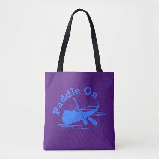 Paddle On Design - All-Over-Print Canvas tas, medi Tote Bag (Voorkant)