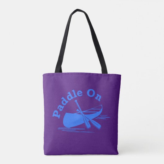 Paddle On Design - All-Over-Print Canvas tas, medi Tote Bag (Achterkant)