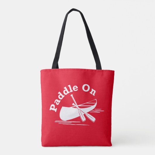 Paddle On Design - All-Over-Print Canvas tas, medi Tote Bag (Achterkant)