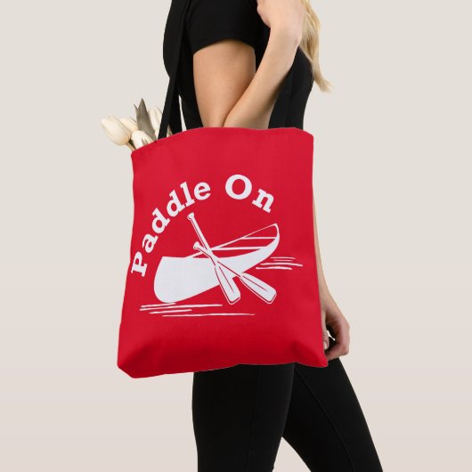 Paddle On Design - All-Over-Print Canvas tas, medi Tote Bag (Dichtbij)