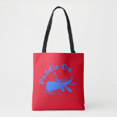 Paddle On Design - All-Over-Print Canvas tas, medi Tote Bag (Voorkant)