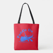 Paddle On Design - All-Over-Print Canvas tas, medi Tote Bag (Achterkant)
