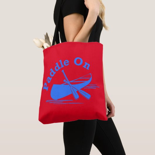 Paddle On Design - All-Over-Print Canvas tas, medi Tote Bag (Dichtbij)