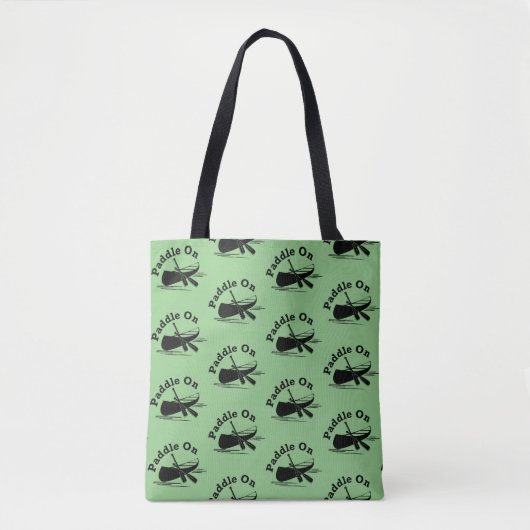 Paddle On Design - All-Over-Print Canvas tas, medi Tote Bag (Voorkant)