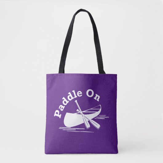 Paddle On Design - All-Over-Print Canvas tas, medi Tote Bag (Voorkant)