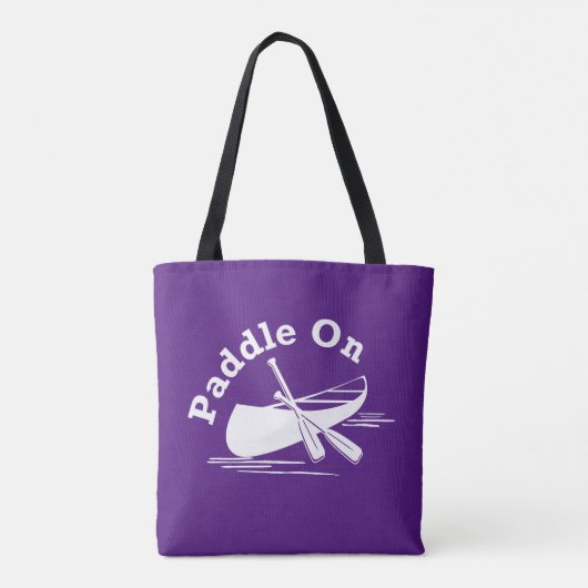 Paddle On Design - All-Over-Print Canvas tas, medi Tote Bag (Achterkant)