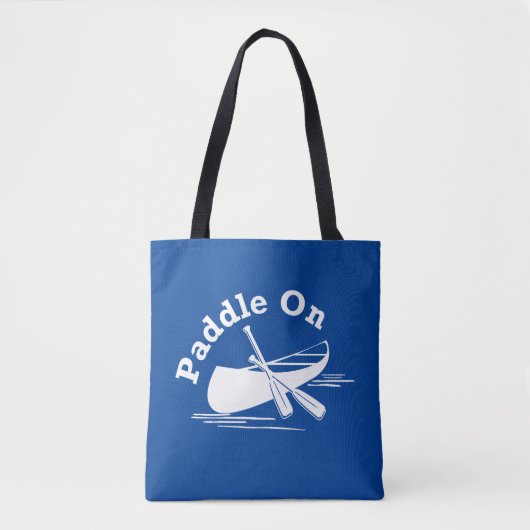 Paddle On Design - All-Over-Print Canvas tas, medi Tote Bag (Voorkant)