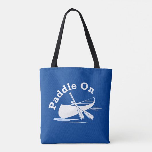 Paddle On Design - All-Over-Print Canvas tas, medi Tote Bag (Achterkant)