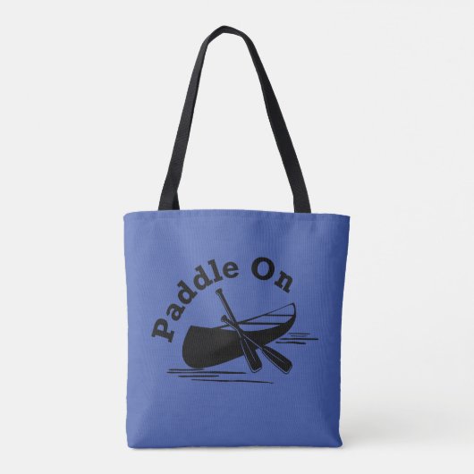 Paddle On Design - All-Over-Print Canvas tas, medi Tote Bag (Achterkant)