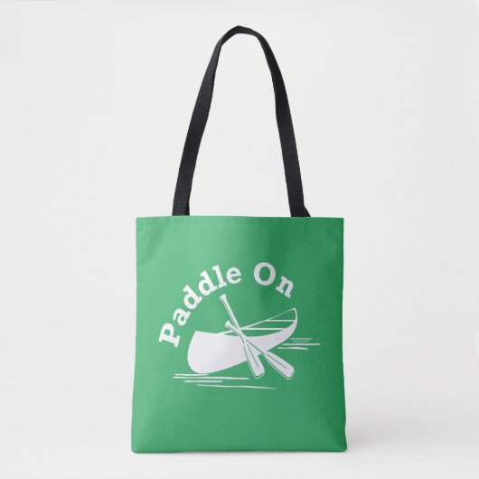 Paddle On Design - All-Over-Print Canvas tas, medi Tote Bag (Voorkant)