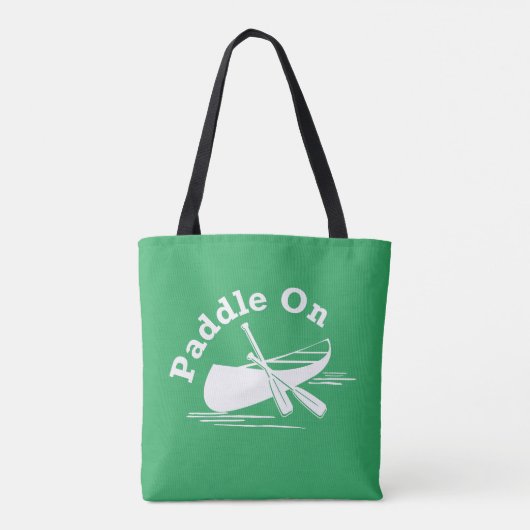 Paddle On Design - All-Over-Print Canvas tas, medi Tote Bag (Achterkant)