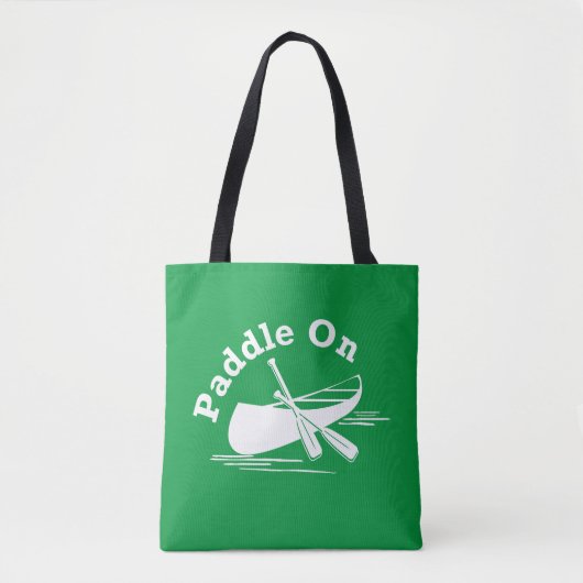 Paddle On Design - All-Over-Print Canvas tas, medi Tote Bag (Voorkant)