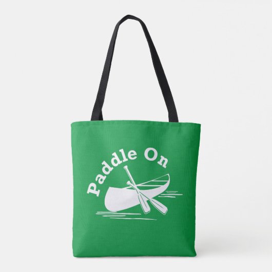 Paddle On Design - All-Over-Print Canvas tas, medi Tote Bag (Achterkant)