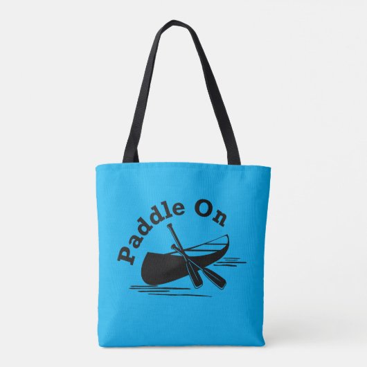 Paddle On Design - All-Over-Print Canvas tas, medi Tote Bag (Achterkant)