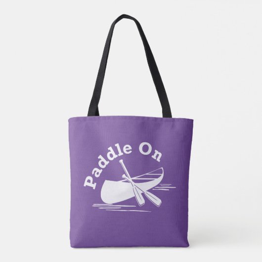 Paddle On Design - All-Over-Print Canvas tas, medi Tote Bag (Achterkant)