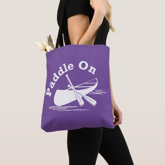 Paddle On Design - All-Over-Print Canvas tas, medi Tote Bag (Dichtbij)