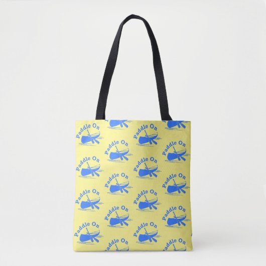 Paddle On Design - All-Over-Print Canvas tas, medi Tote Bag (Voorkant)