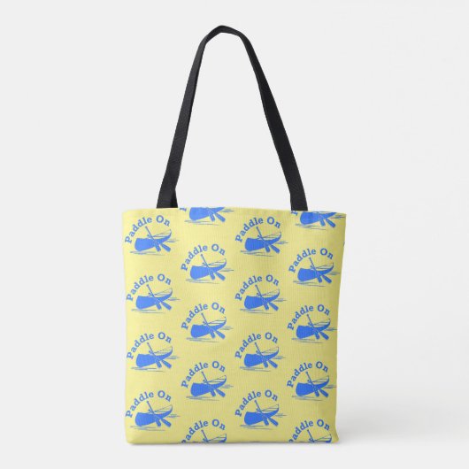 Paddle On Design - All-Over-Print Canvas tas, medi Tote Bag (Achterkant)