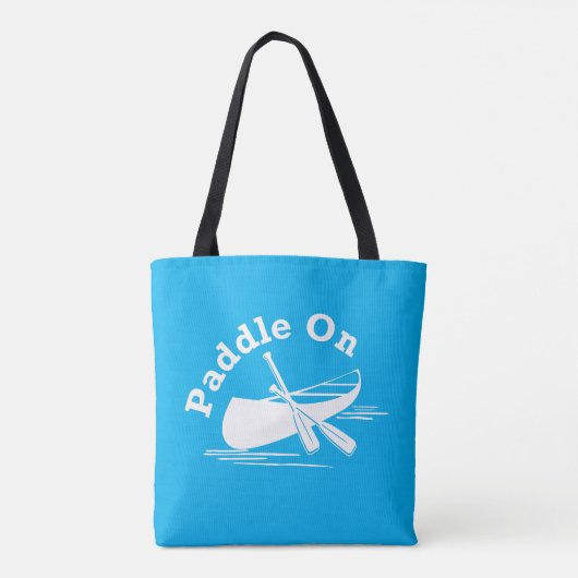 Paddle On Design - All-Over-Print Canvas tas, medi Tote Bag (Achterkant)