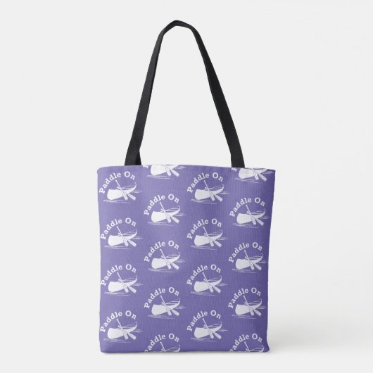 Paddle On Design - All-Over-Print Canvas tas, medi Tote Bag (Achterkant)