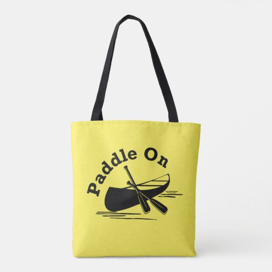 Paddle On Design - All-Over-Print Canvas tas, medi Tote Bag (Achterkant)