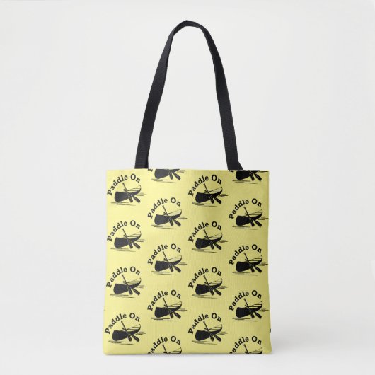 Paddle On Design - All-Over-Print Canvas tas, medi Tote Bag (Voorkant)