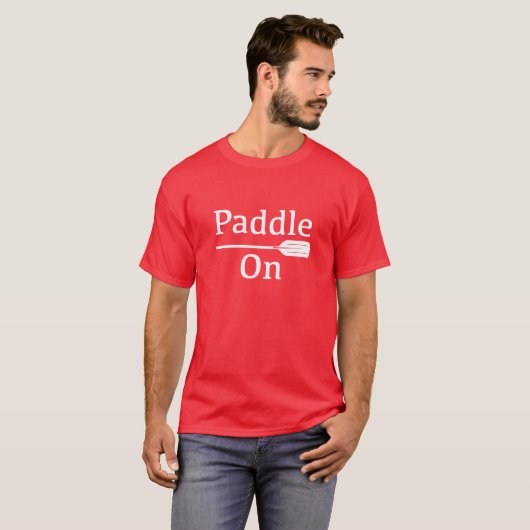 Paddle on Design - Basic Dark T-Shirt (Voorkant volledig)