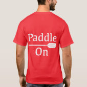 Paddle on Design - Basic Dark T-Shirt (Achterkant)