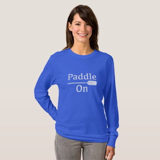 Paddle On Design - Basic T-shirt met lange mouwen (Voorkant volledig)