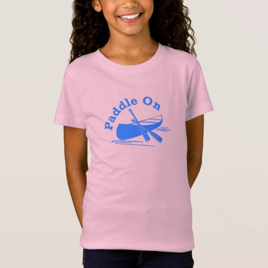 Paddle on Design - Girls' Fine Jersey T-Shirt (Voorkant)