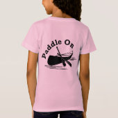 Paddle on Design - Girls' Fine Jersey T-Shirt (Achterkant)