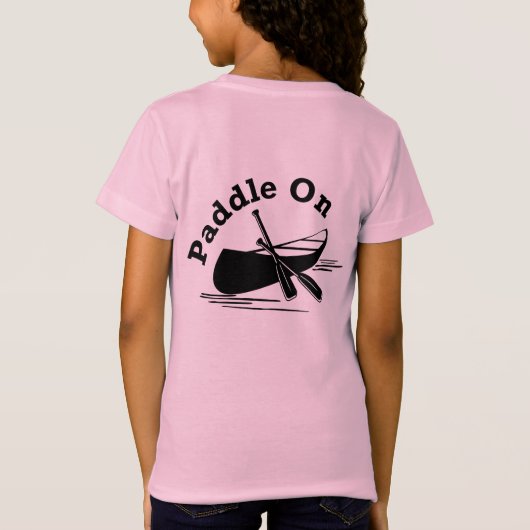 Paddle on Design - Girls' Fine Jersey T-Shirt (Achterkant)