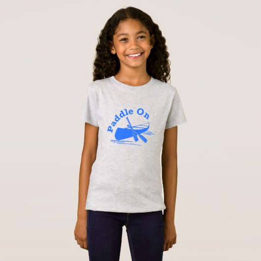 Paddle on Design - Girls' Fine Jersey T-Shirt (Voorkant volledig)