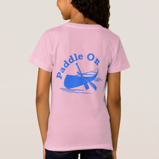 Paddle on Design - Girls' Fine Jersey T-Shirt (Achterkant)