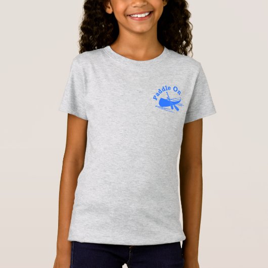 Paddle on Design - Girls' Fine Jersey T-Shirt (Voorkant)