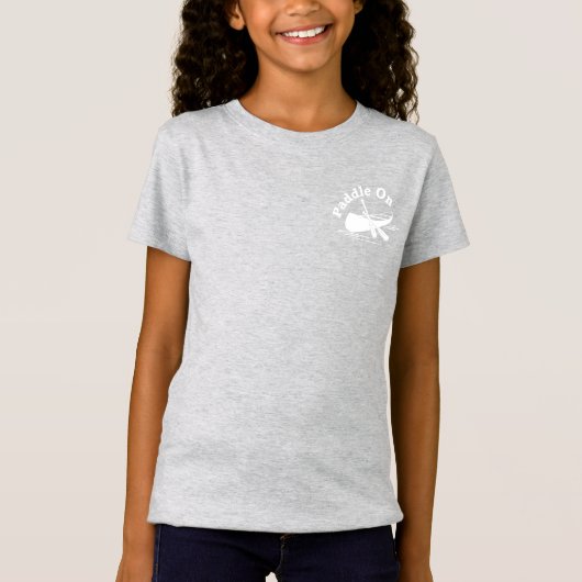 Paddle on Design - Girls' Fine Jersey T-Shirt (Voorkant)