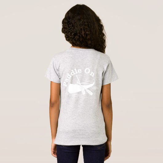 Paddle on Design - Girls' Fine Jersey T-Shirt (Achterkant volledig)