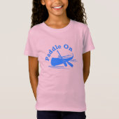 Paddle on Design - Girls' Fine Jersey T-Shirt (Voorkant)