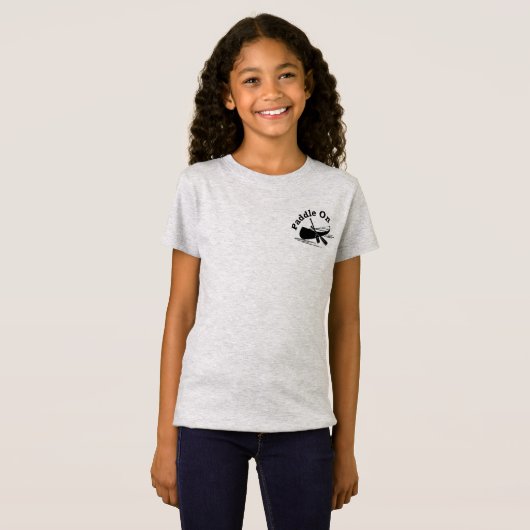 Paddle on Design - Girls' Fine Jersey T-Shirt (Voorkant volledig)