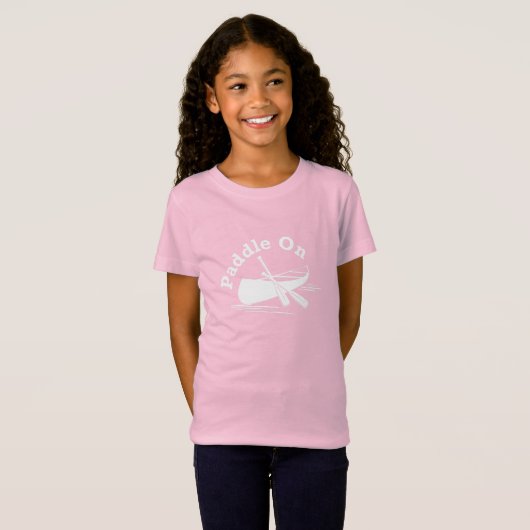 Paddle on Design - Girls' Fine Jersey T-Shirt (Voorkant volledig)