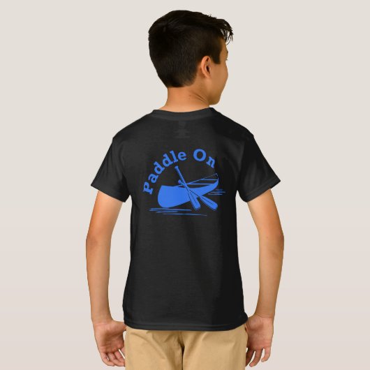 Paddle on Design - Kinderen Basic T-Shirt (Achterkant volledig)