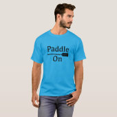 Paddle on Design - Mannen basale donkere T-shirt (Voorkant volledig)