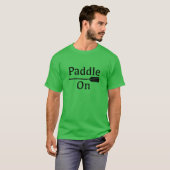 Paddle on Design - Mannen basale donkere T-shirt (Voorkant volledig)