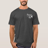 Paddle On design - Mannen Basic Dark T-Shirt (Voorkant)