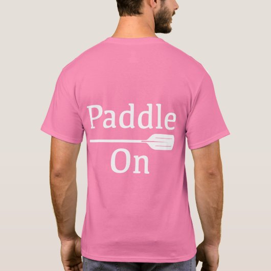 Paddle on Design - Mannen Basic T-Shirt (Achterkant)