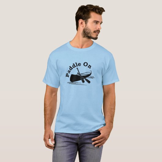 Paddle on Design - Mannen Basic T-Shirt (Voorkant volledig)