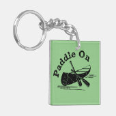 Paddle On Design - Square (dubbelzijdig) Magnet Sleutelhanger (Voorkant Links)