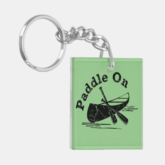 Paddle On Design - Square (dubbelzijdig) Magnet Sleutelhanger (Voorkant Links)