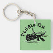Paddle On Design - Square (dubbelzijdig) Magnet Sleutelhanger (Voorkant)
