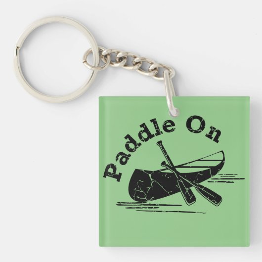 Paddle On Design - Square (dubbelzijdig) Magnet Sleutelhanger (Voorkant)